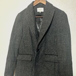 Laundry by Shelli Segal Wool Blazer Jacket XS - Houndstooth Black Gray